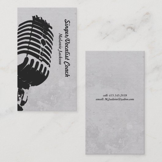 Vocalistische textuur visitekaartje (Voorkant / Achterkant)