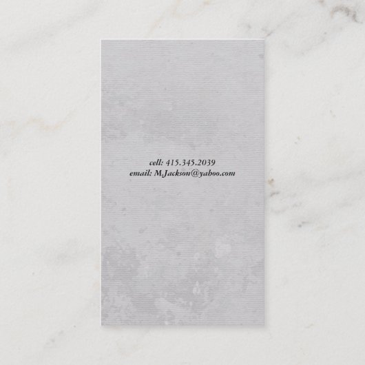 Vocalistische textuur visitekaartje (Achterkant)