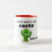 Você não é um cacto – hidrate-se com estilo! tweekleurige koffiemok (Center)