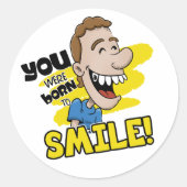 Você nasceu para sorrir ronde sticker (Voorkant)