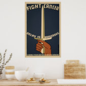 Vocht Kanker WPA Vintage Poster (Keuken)
