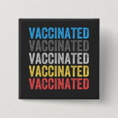 vocht, pak uw vaccin, vaccinatie, im vaccineren vierkante button 5,1 cm (Voorkant)