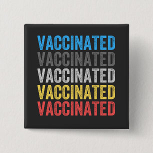 vocht, pak uw vaccin, vaccinatie, im vaccineren vierkante button 5,1 cm
