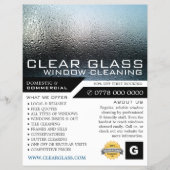 Vochtig venster, venster reinigen Adverteren Flyer (Voorkant)