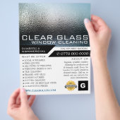 Vochtig venster, venster reinigen Adverteren Flyer (Hand)