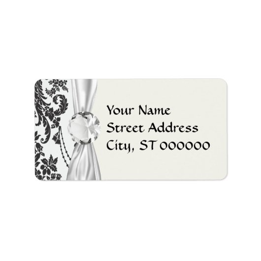 vochtige rozen wit en zwart etiket (Voorkant)