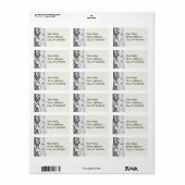 vochtige rozen wit en zwart etiket (Full Sheet)