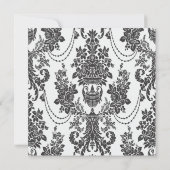 vochtige rozen wit en zwart kaart (Achterkant)