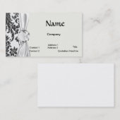 vochtige rozen wit en zwart visitekaartje (Voorkant / Achterkant)