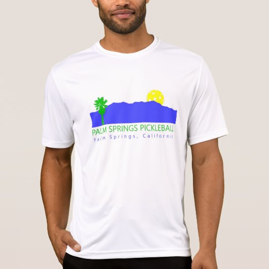 Vochtspoeling T-Shirt Palm Springs Pickleball (Voorkant)