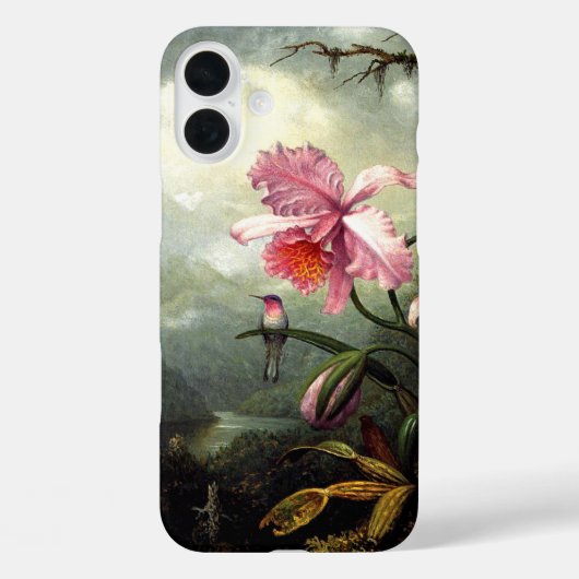 Vochtvogel en orchidee, botanisch kunstwerk Case-Mate iPhone case (Achterkant)