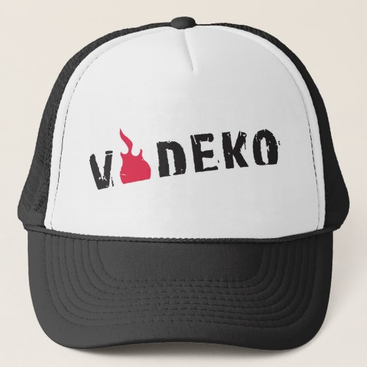 VODEKO® Trucker Cap black/white (Voorkant)