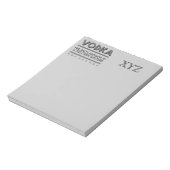 VODKA aangepast notitieblok (Linkerzijde)