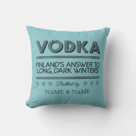 VODKA aangepaste kleur werpt kussen