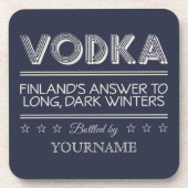 VODKA aangepaste kleuren onderzetters (Voorkant)