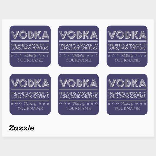 VODKA aangepaste kleuren stickers (Vel)