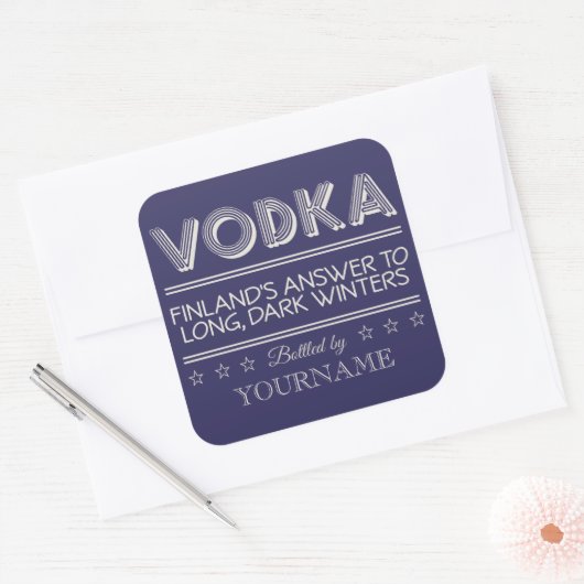 VODKA aangepaste kleuren stickers (Envelop)