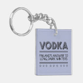 VODKA aangepaste kleurenkleutel Sleutelhanger (Voorkant Links)