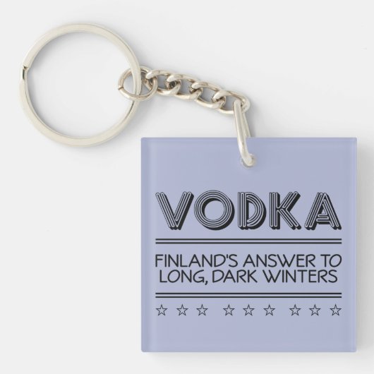 VODKA aangepaste kleurenkleutel Sleutelhanger (Voorkant)