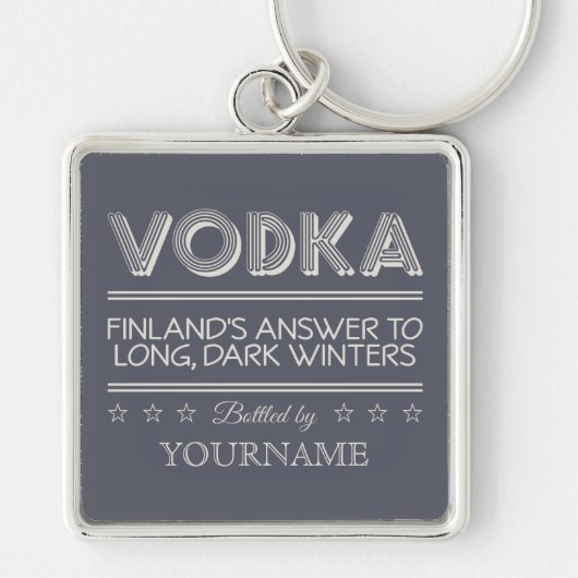 VODKA aangepaste kleurenkleutel Sleutelhanger (Voorkant)