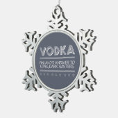 VODKA aangepaste kleursiernamen Tin Sneeuwvlok Ornament (Rechts)