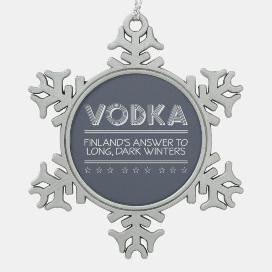VODKA aangepaste kleursiernamen Tin Sneeuwvlok Ornament (Voorkant)