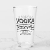 VODKA-aangepaste naam Glas (Achterkant)