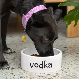 Vodka Food Funny Humor Dog Cat Pet Voerbakje