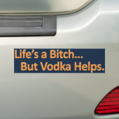 Vodka Helpt Bumpersticker (Op auto)