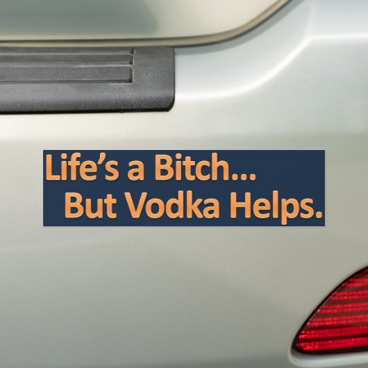 Vodka Helpt Bumpersticker (Op auto)