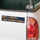 Vodka Helpt Bumpersticker (Op Truck)