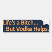 Vodka Helpt Bumpersticker (Voorkant)