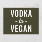 Vodka is Vegan Funny Quote Briefkaart (Voorkant)