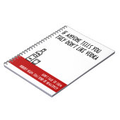 Vodka Lover's Standard Red Birthday Notitieboek (Linkerzijde)