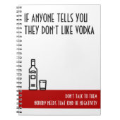 Vodka Lover's Standard Red Birthday Notitieboek (Voorkant)