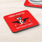 Vodka Martini Drink Gift Bier Onderzetter (Linkerzijde)
