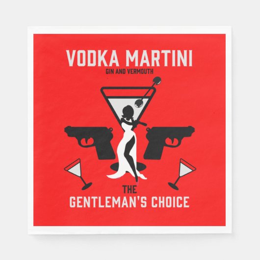 Vodka Martini Drink Gift Servet (Voorkant)
