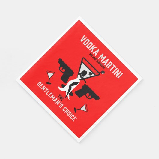 Vodka Martini Drink Gift Servet (Hoek)