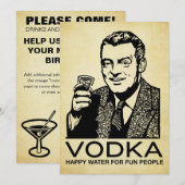 Vodka Uitnodiging (Voorkant / Achterkant)