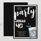 Vodka volwassenen verjaardagsfeest kaart (Voorkant / Achterkant)