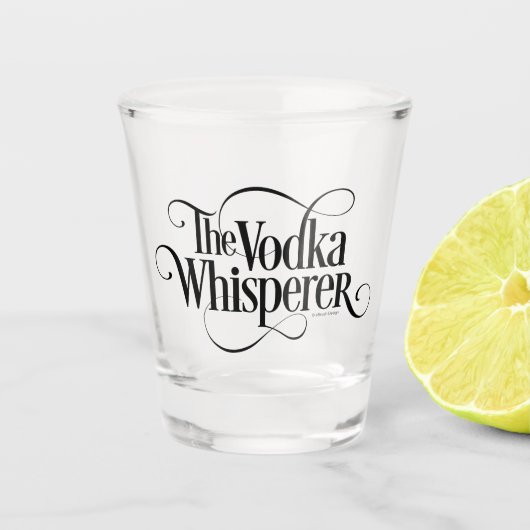 Vodkafluisteraar Shot Glas (Voorkant)
