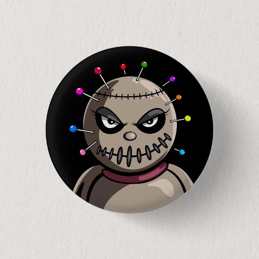 Vodoo Puppe Ronde Button 3,2 Cm (Voorkant)