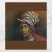 VODOU MAMBO GODDESS CECILE FATIMA WIJN ETIKET (Enkel label)