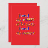 Voed anderen  kaart (Voorkant / Achterkant)