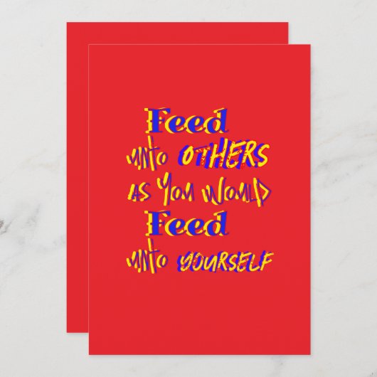 Voed anderen kaart (Voorkant / Achterkant)