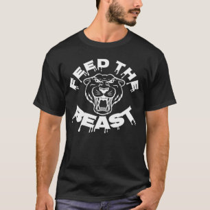 Voed Beast Lion Tiger brullende inspiratie T-shirt