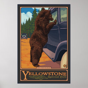 Voed de Beren niet aan - Yellowstone National Park Poster