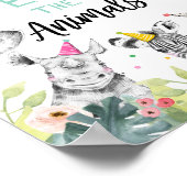 Voed de dieren niet aan Safari Birthday Table Sign Poster (Hoek)