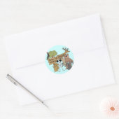 Voed de dieren ronde sticker (Envelop)