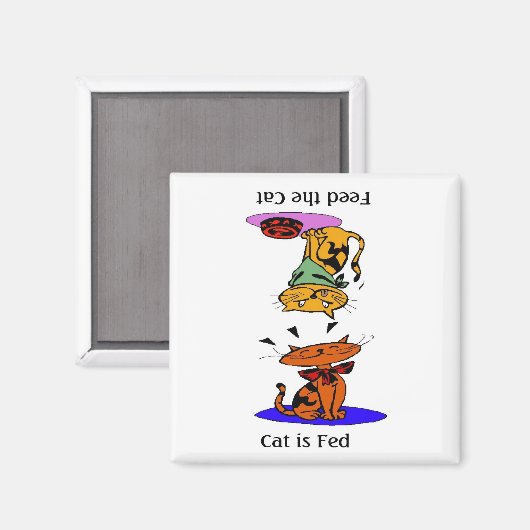 Voed de kat magneet (Voorkant / Achterkant)